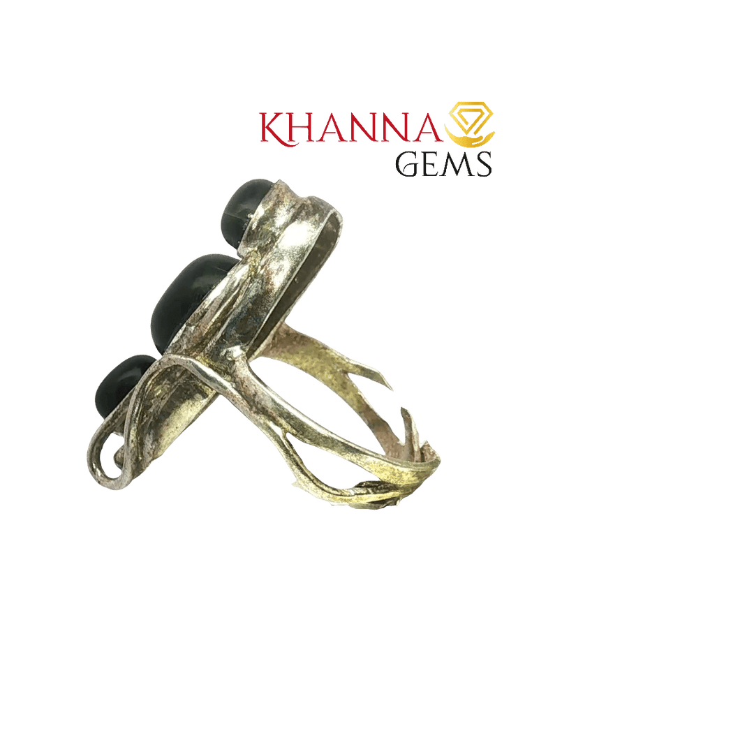 6.40/GM  BLACK STAR RING Earrings - G0675
