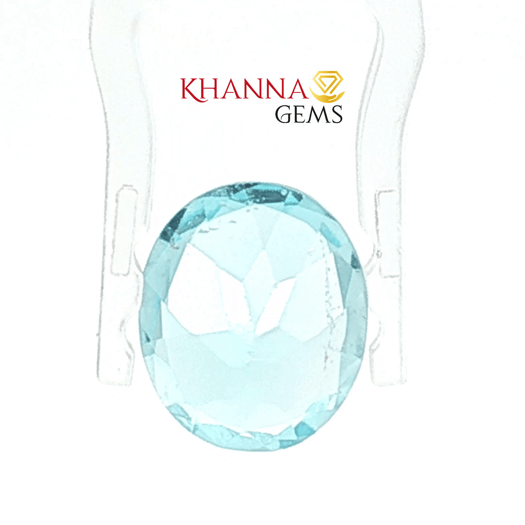 6.16/CT Natural Certified Blue Topaz Gemstone -102804