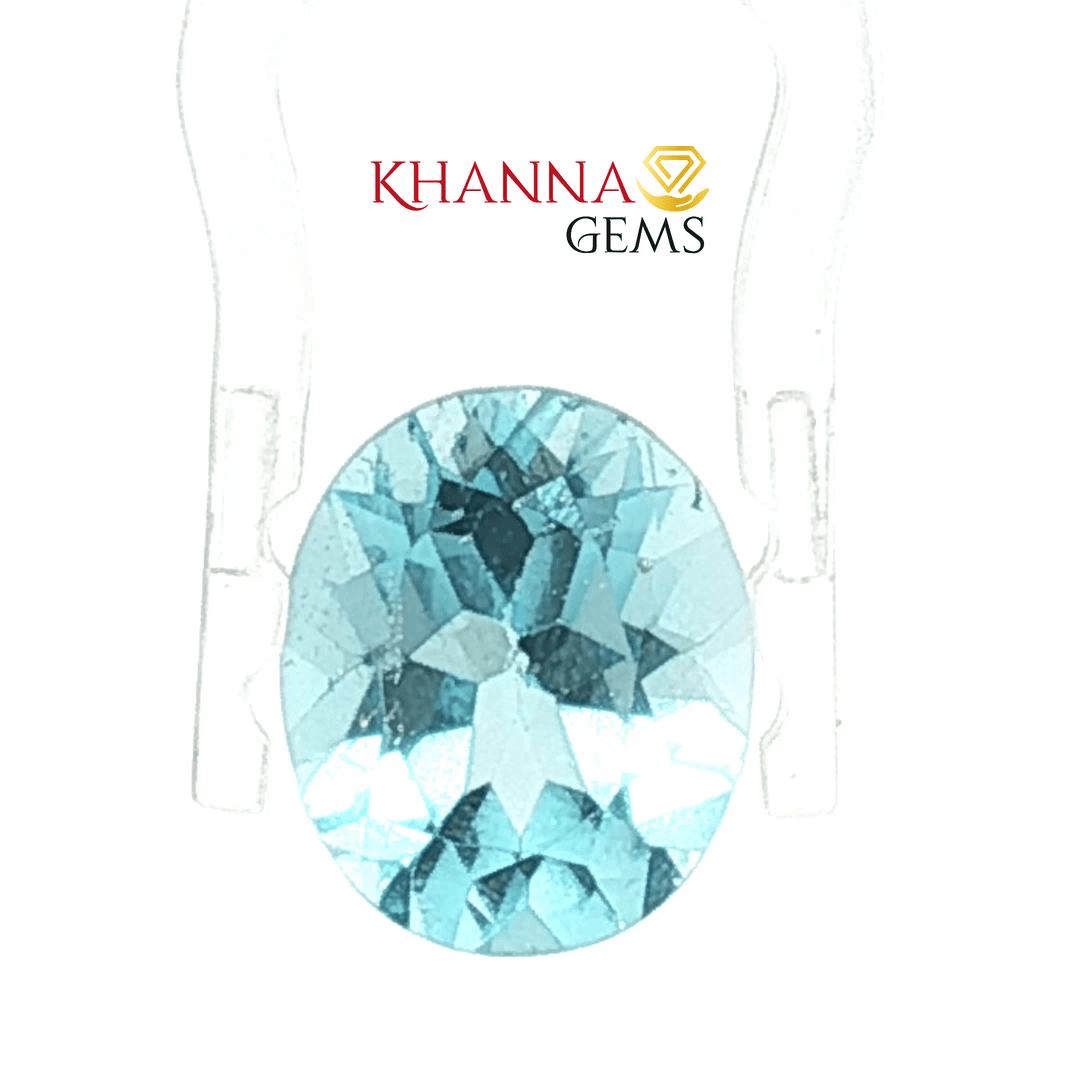 6.16/CT Natural Certified Blue Topaz Gemstone -102804