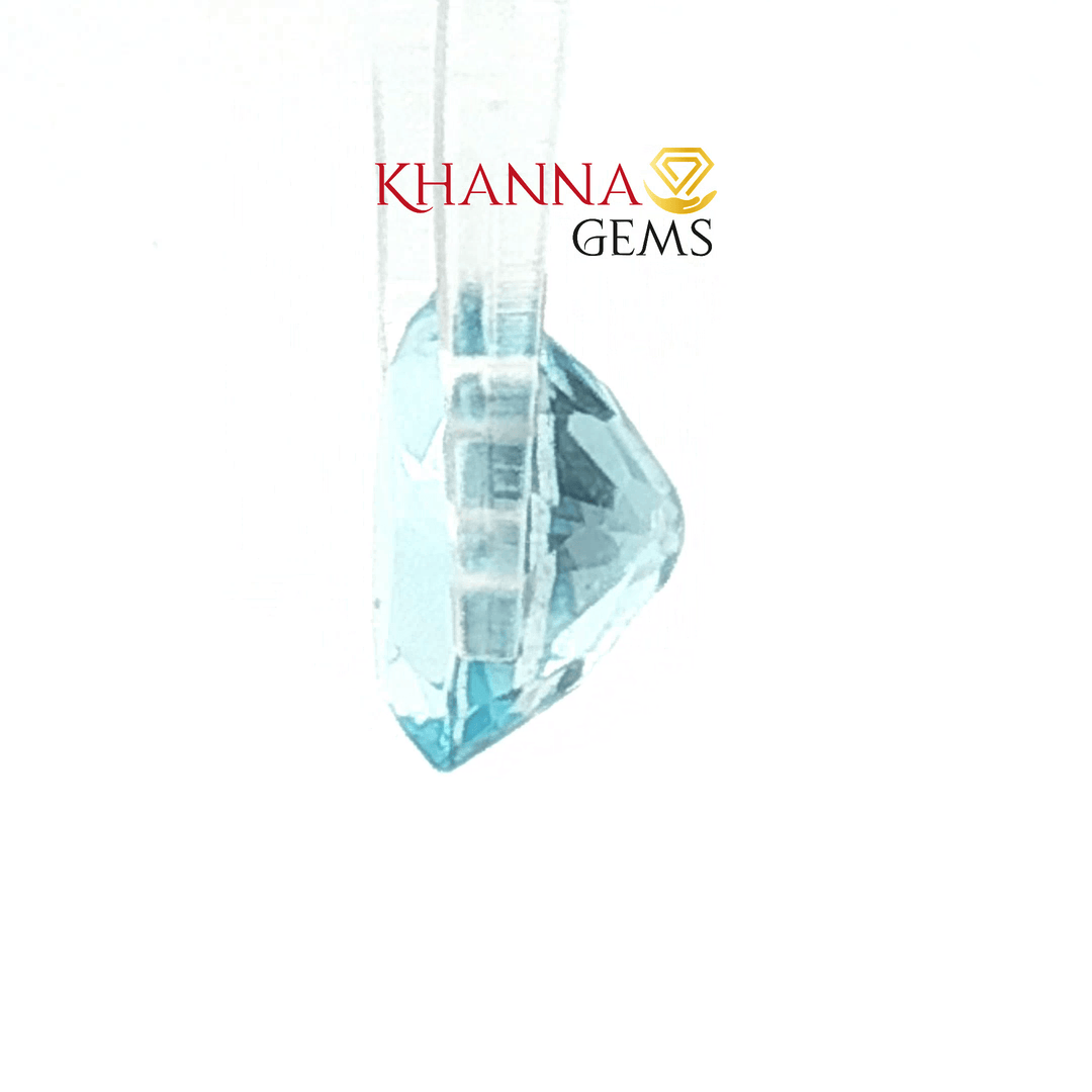 6.21/CT Natural Certified Blue Topaz Gemstone -124646