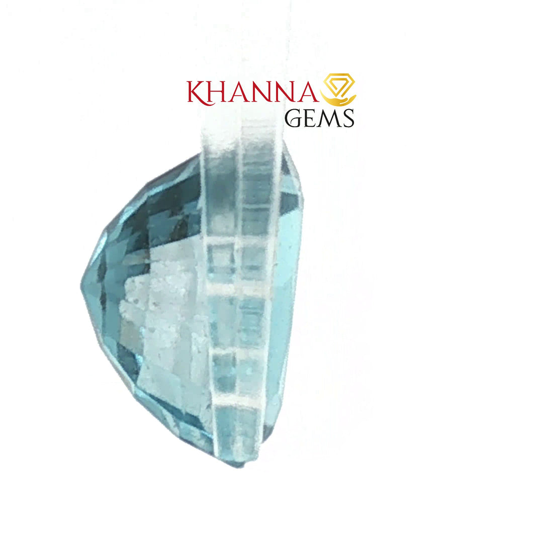 5.5/CT Natural Certified Blue Topaz Gemstone -88420
