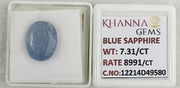 7.31/CT Natural Blue Sapphire with Govt Lab Certificate-12214D49580