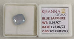 Load image into Gallery viewer, 3.98/CT Natural Blue Sapphire with Govt Lab Certificate-12313D49911
