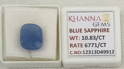 10.83/CT Natural Blue Sapphire with Govt Lab Certificate-12313D49912