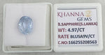 Load image into Gallery viewer, 4.97/CT Natural Blue Sapphire with Govt Lab Certificate-16625S208563