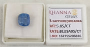5.85/CT Natural Blue Sapphire with Govt Lab Certificate-16275S206816
