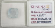 7.23/CT Natural Blue Sapphire with Govt Lab Certificate-16709S208974