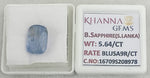 Load image into Gallery viewer, 5.64/CT Natural Blue Sapphire with Govt Lab Certificate-16709S208978
