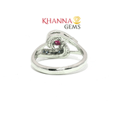 3.86/GM  BLUE SAPPHIRE RUBY RING Earrings - G0595