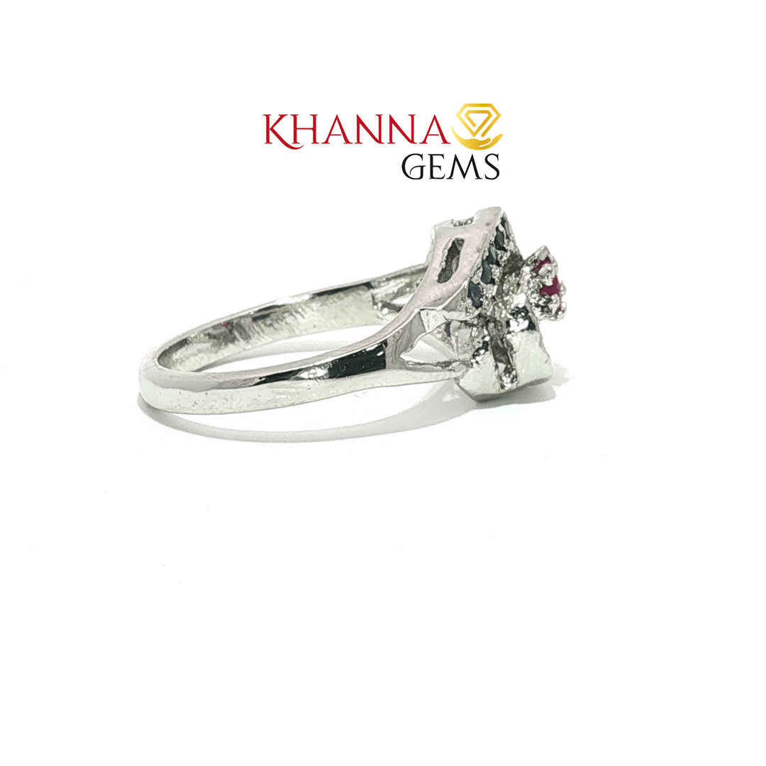 3.86/GM  BLUE SAPPHIRE RUBY RING Earrings - G0595