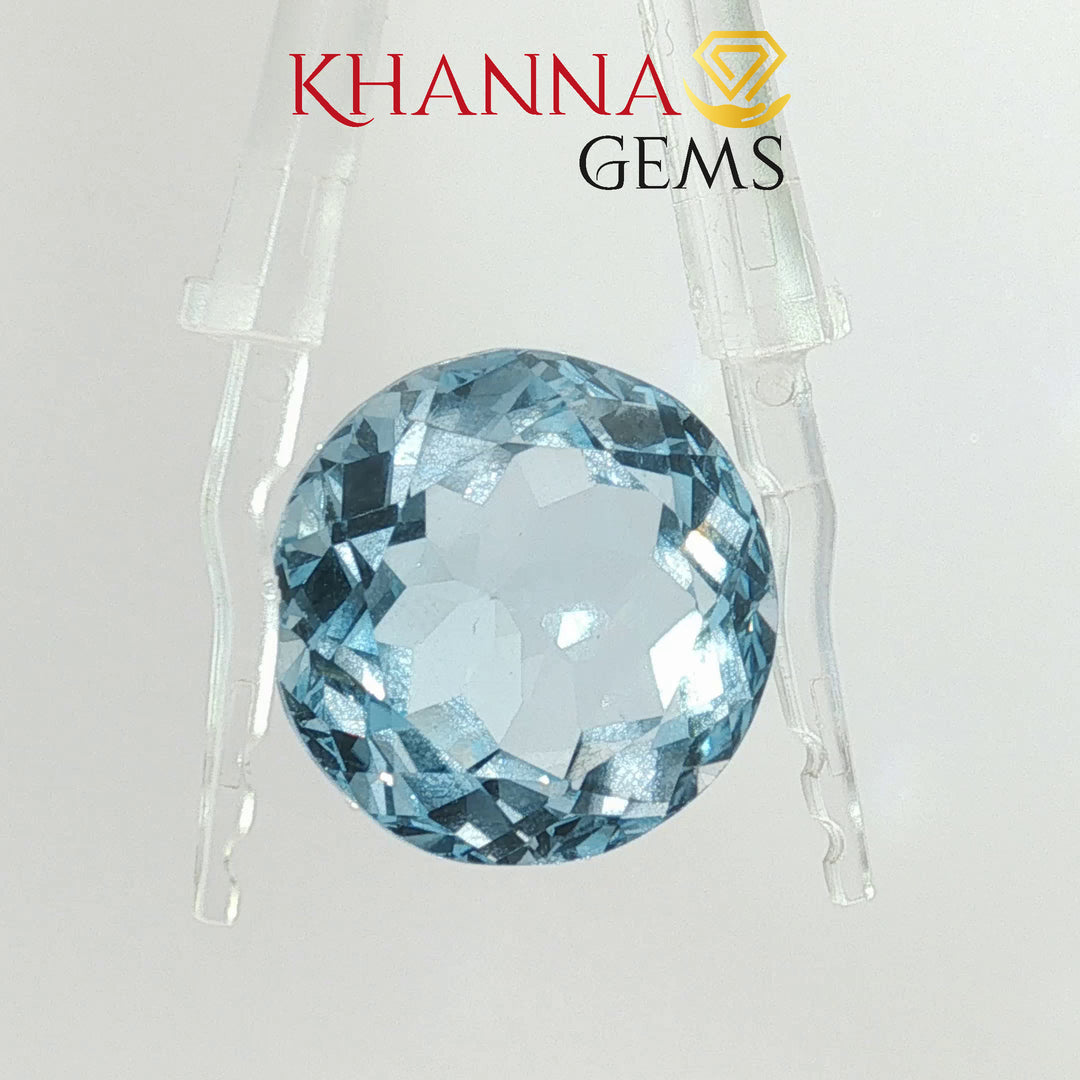 37.18/CT Natural Blue Topaz Stone with Govt Lab Certificate-113773