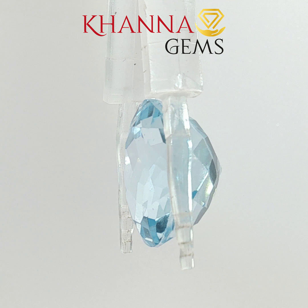 37.18/CT Natural Blue Topaz Stone with Govt Lab Certificate-113773