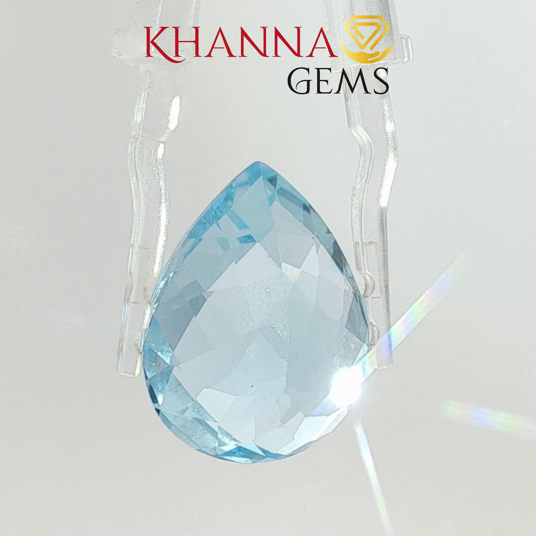 28.49/CT Natural Blue Topaz Stone with Govt Lab Certificate-113775