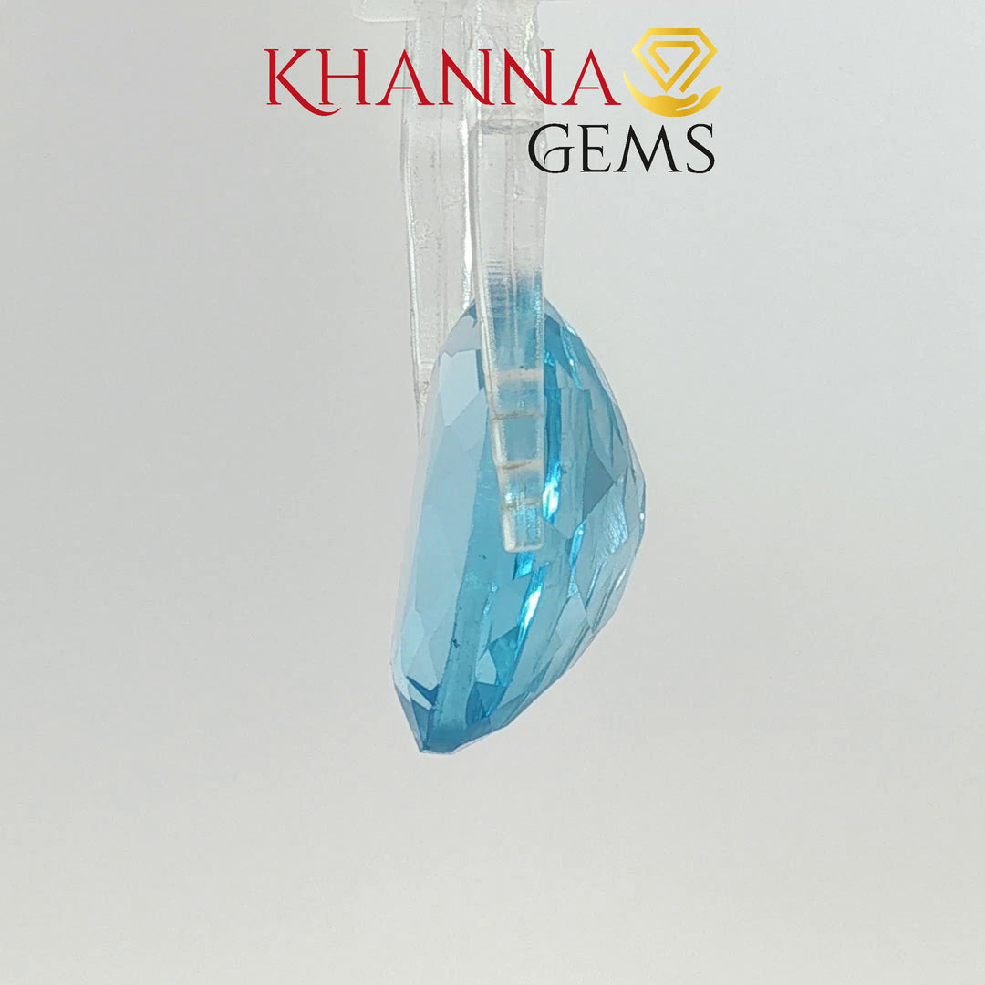 23.17/Carat Natural Blue Topaz Stone with Govt Lab Certificate-114117
