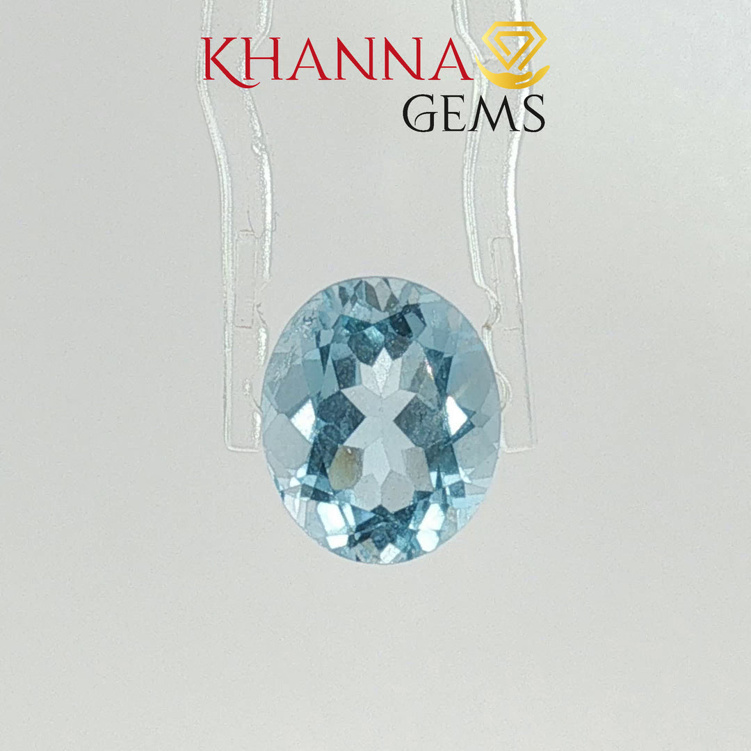 5.51/CT Natural Blue Topaz Stone With Govt Lab Certificate-124649