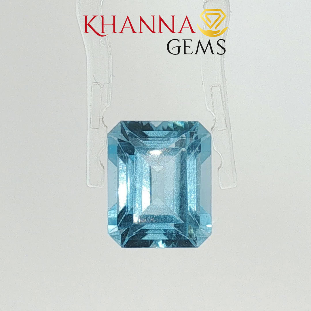 6.08/CT Natural Blue Topaz Stone with Govt Lab Certificate-124661
