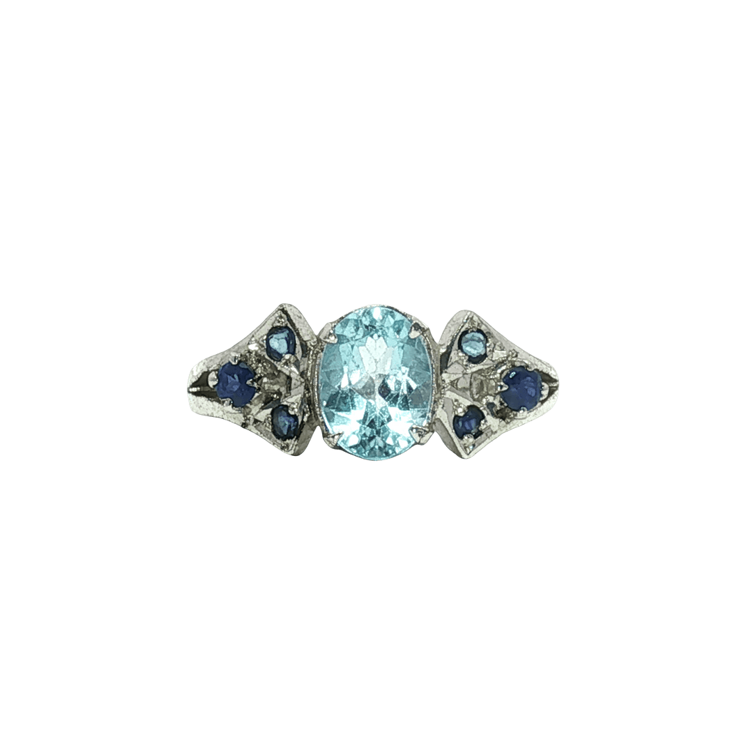 3.20/GM  BLUE TOPAZ BLUE SAPPHIRE RING Earrings - G0693