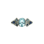 3.20/GM  BLUE TOPAZ BLUE SAPPHIRE RING Earrings - G0693