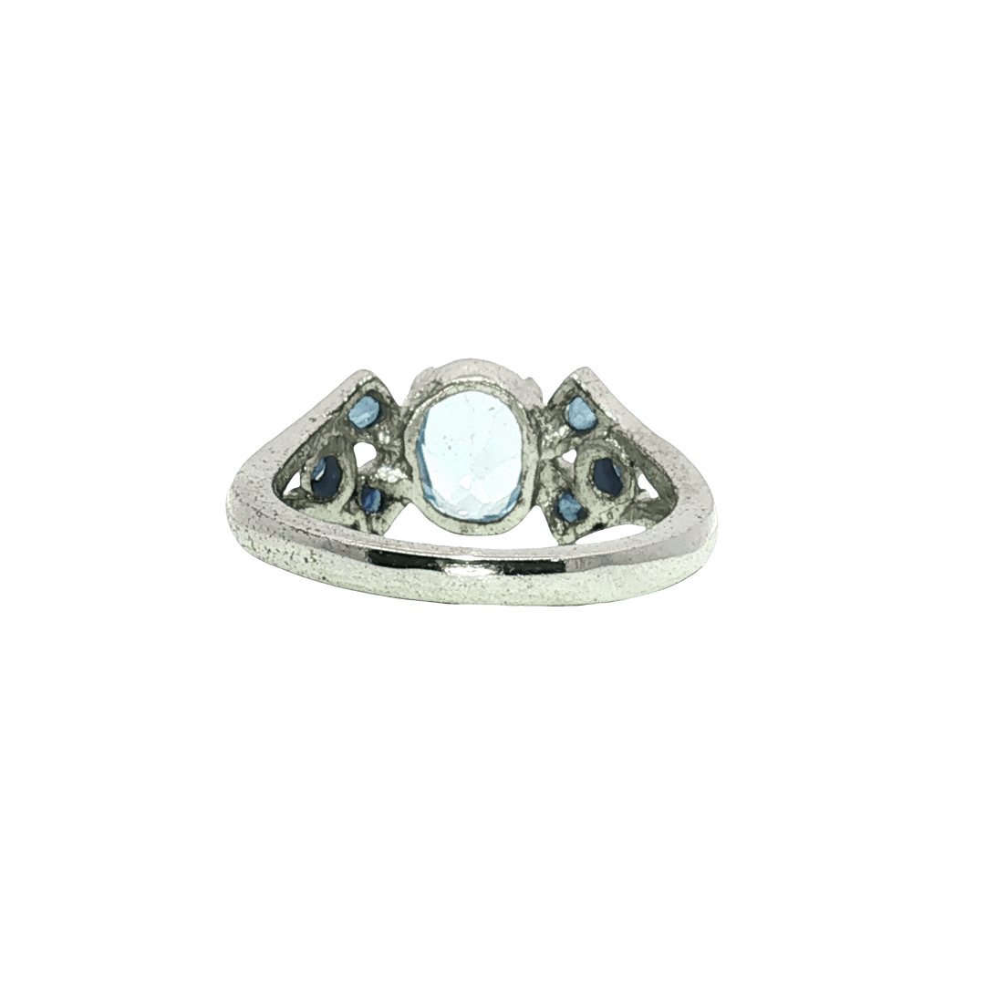 3.20/GM  BLUE TOPAZ BLUE SAPPHIRE RING Earrings - G0693