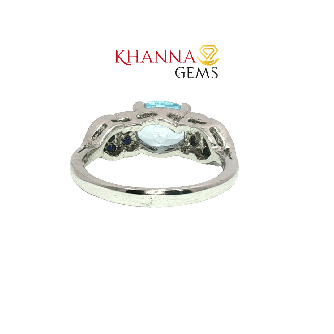 3.90/GM  BLUE TOPAZ ONYX RING Earrings - G0690