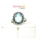 Load image into Gallery viewer, 3.75/GM  BLUE SAPPHIRE BLUE TOPAZ RING Earrings - G0644