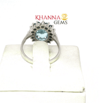 Load image into Gallery viewer, 3.75/GM  BLUE SAPPHIRE BLUE TOPAZ RING Earrings - G0644