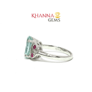 3.94/GM  BLUE TOPAZ RUBY RING Earrings - G0630