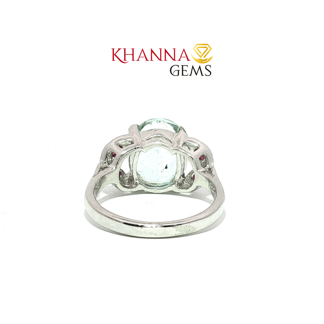 3.94/GM  BLUE TOPAZ RUBY RING Earrings - G0630