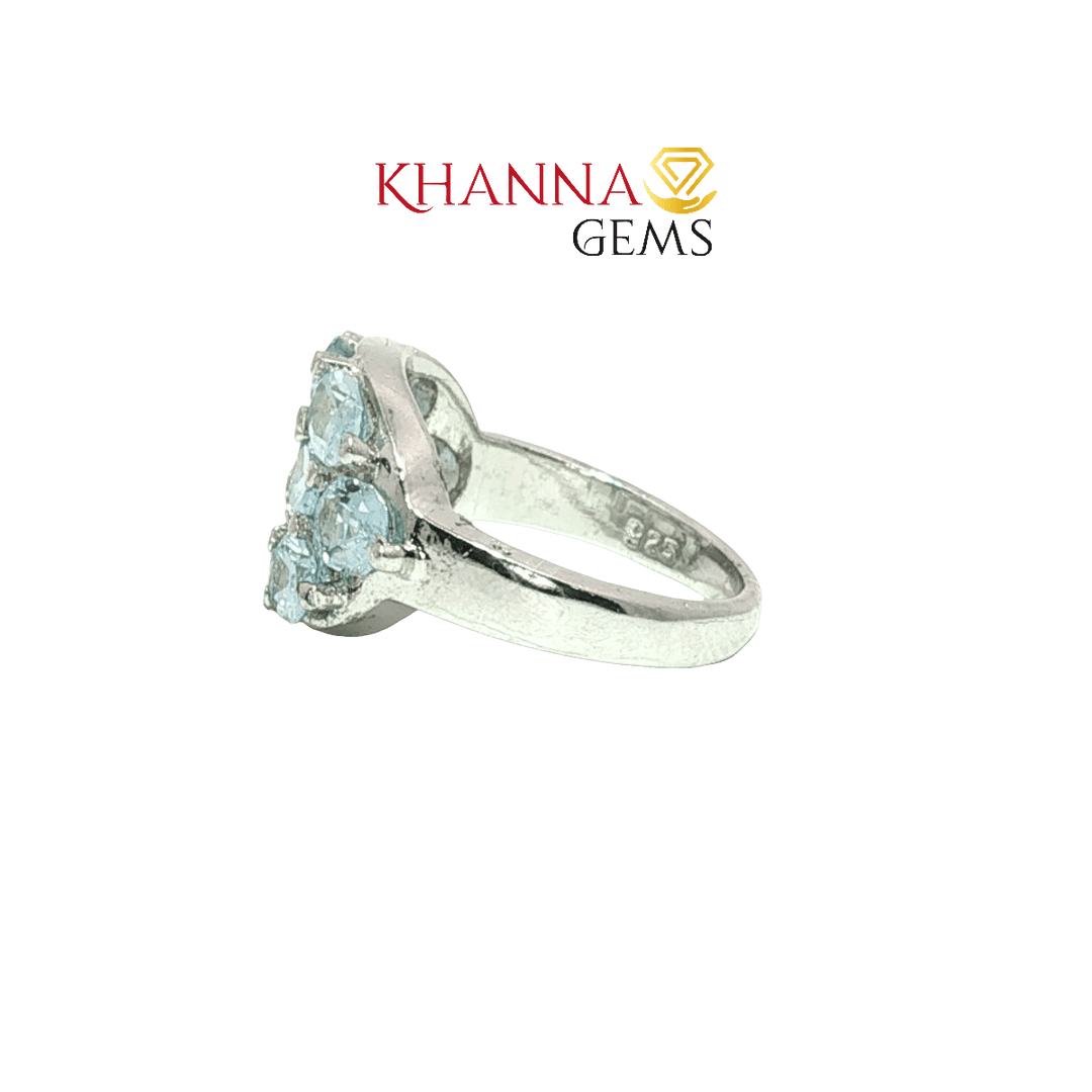 6.54/GM  BLUE TOPAZ ZIRCON RING Earrings - G0626