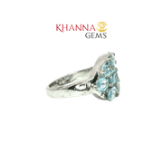 6.54/GM  BLUE TOPAZ ZIRCON RING Earrings - G0626