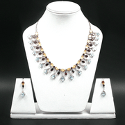77.71/GM BLUE TOPAZ GARNET CITRINE NECKLACE GEMSTONE - 00257