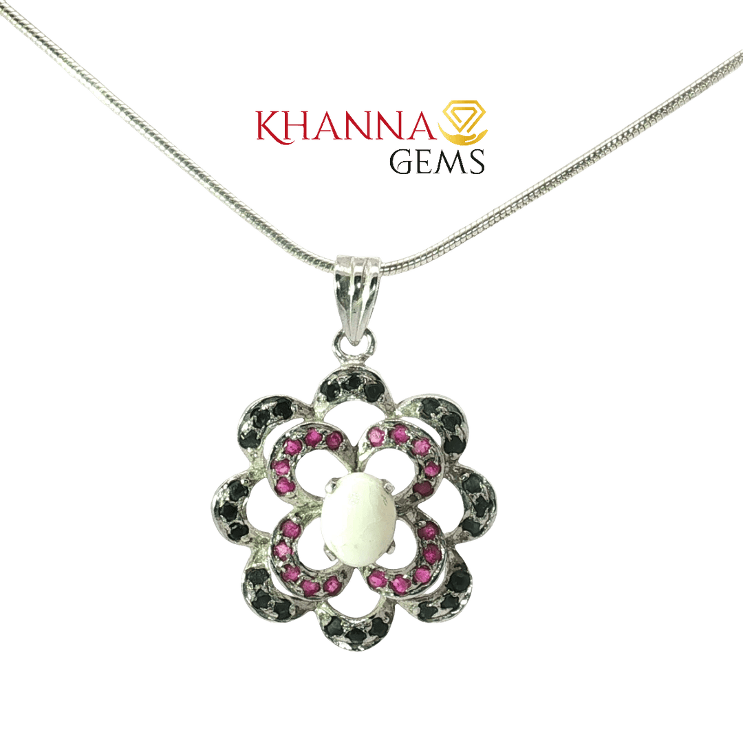 7.40/GM Blue Sapphire Ruby Opal Pendent - N0014