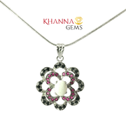 7.40/GM Blue Sapphire Ruby Opal Pendent - N0014