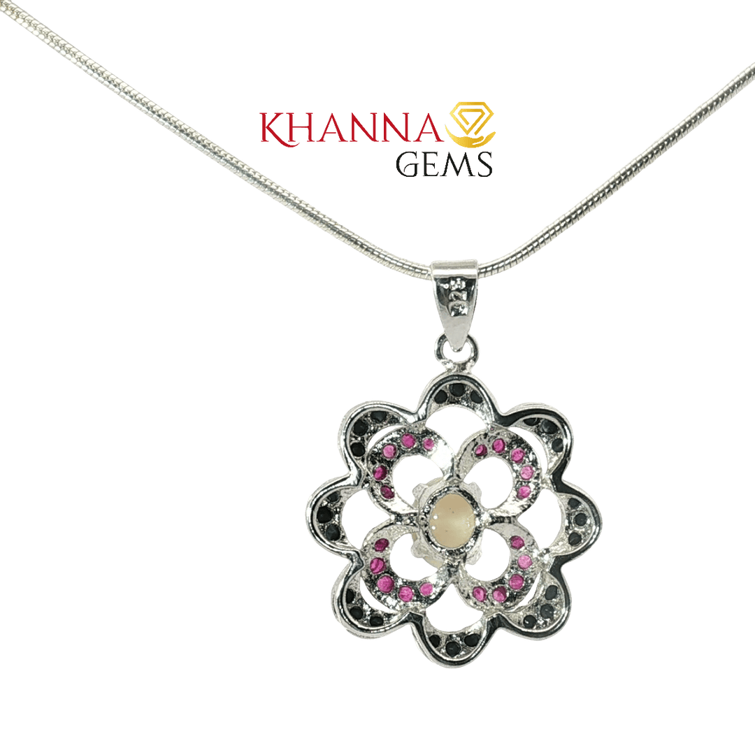 7.40/GM Blue Sapphire Ruby Opal Pendent - N0014