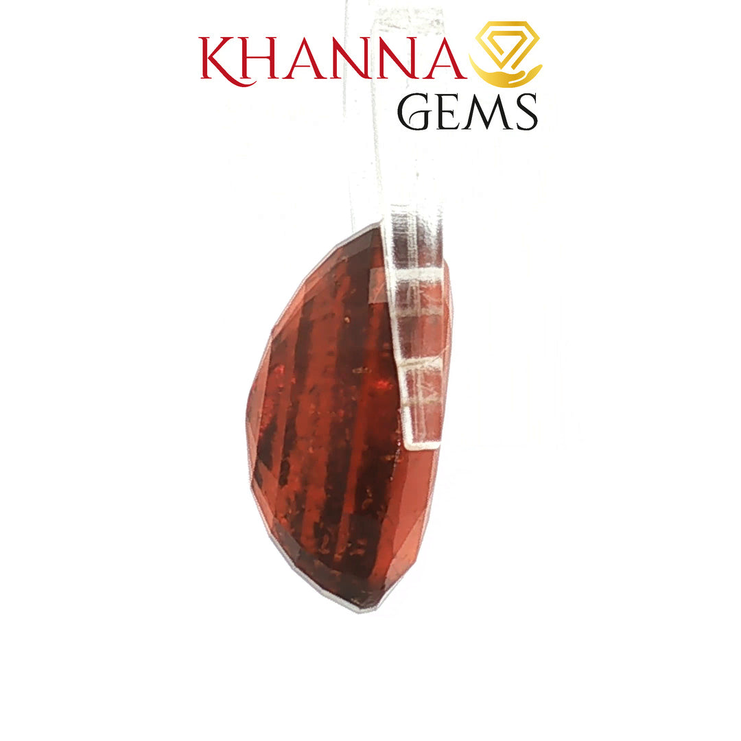 13.29/Carat Natural Hessonite Stone with Govt. Lab Certificate-77853