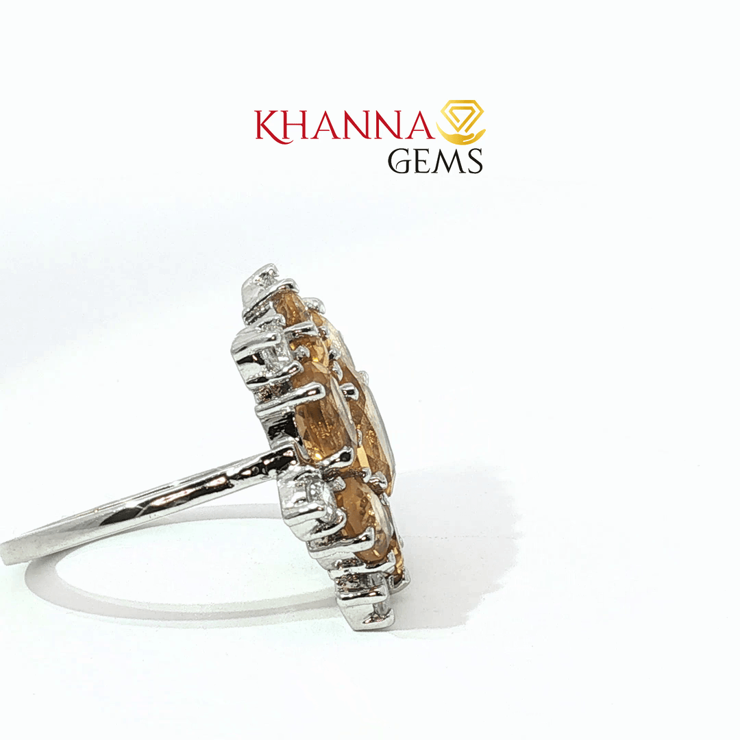 6.73/GM  CITRINE ZIRCON RING Earrings - G0537