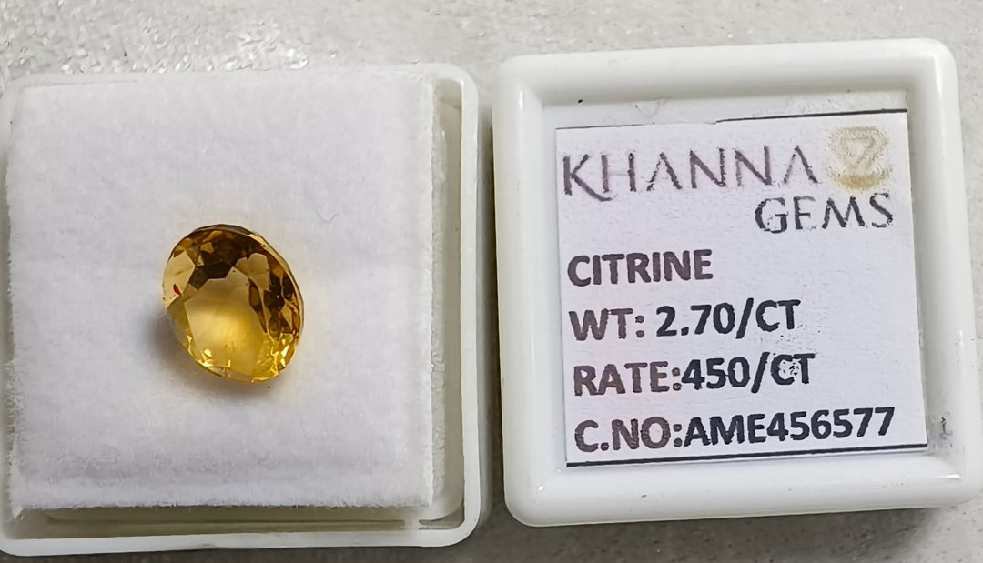 2.70/CT Natural Citrine with Govt. Lab Certified - 456577