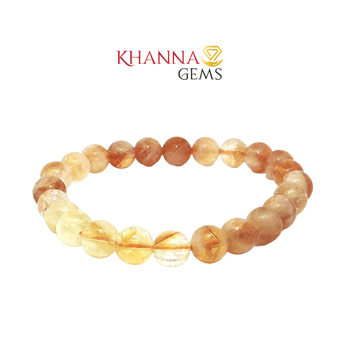 Premium Citrine 8MM Round Gemstone Beads - NOO6005
