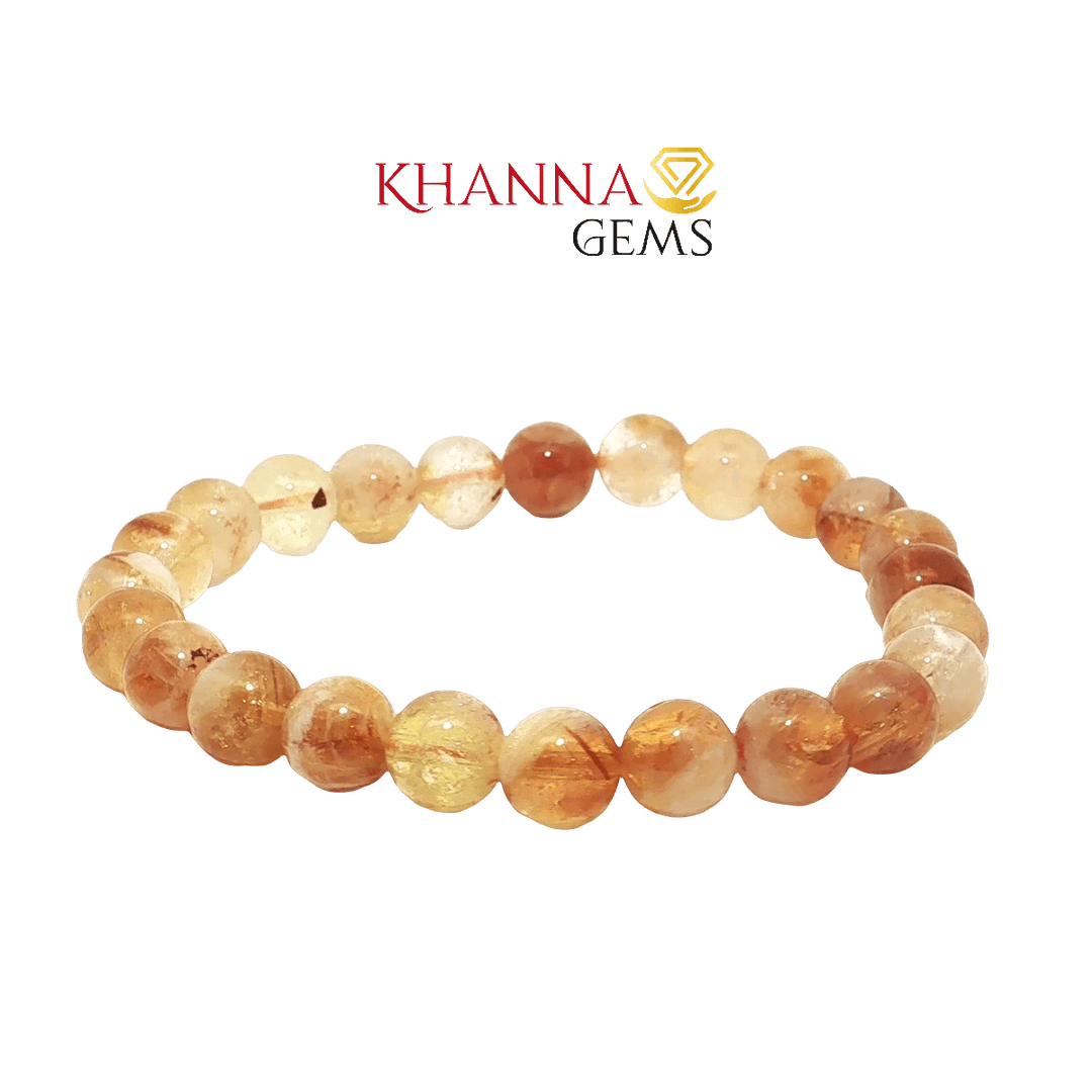 Premium Citrine 8MM Round Gemstone Beads - NOO6005