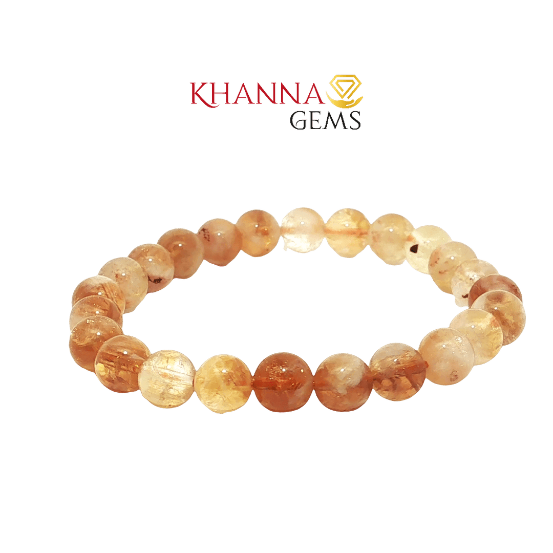 Premium Citrine 8MM Round Gemstone Beads - NOO6005
