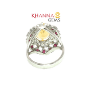 5.64/GM  CITRINE RUBYZIRCON RING Earrings - G0536