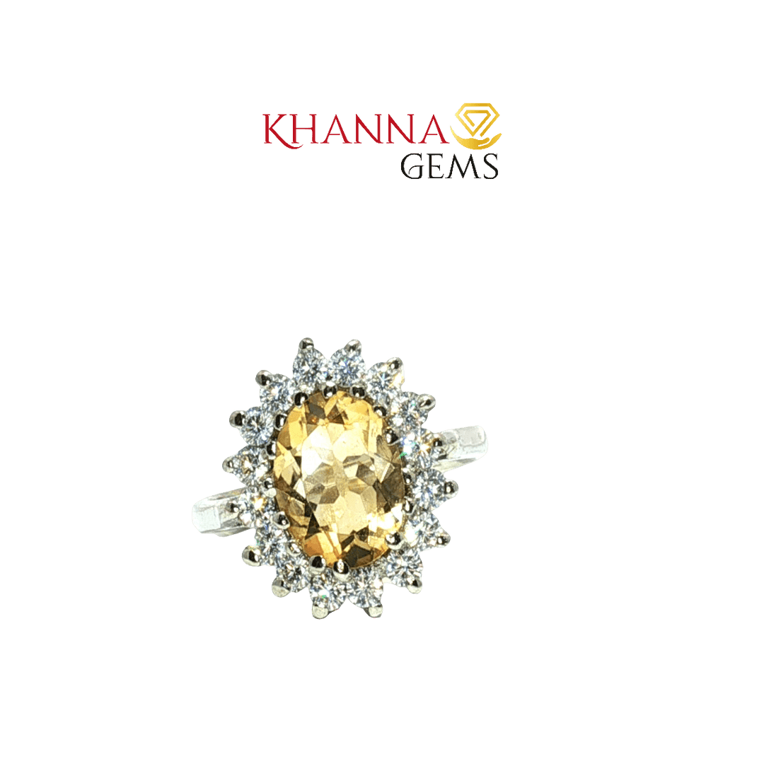 3.64/GM  CITRINE ZIRCON RING Earrings - G06533