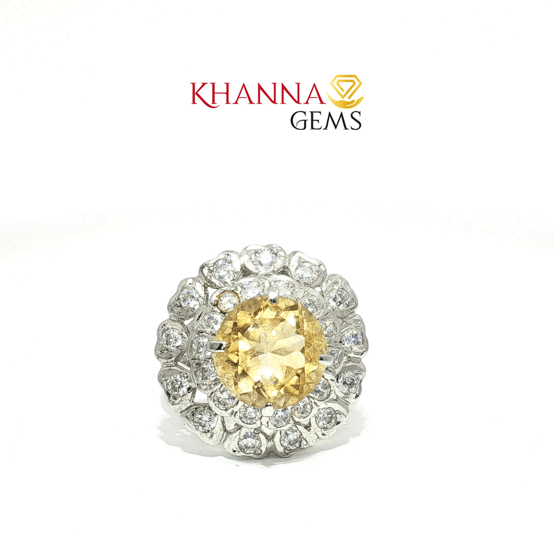 5.48/GM  CITRINE ZIRCON RING Earrings - G0535