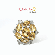 6.73/GM  CITRINE ZIRCON RING Earrings - G0537