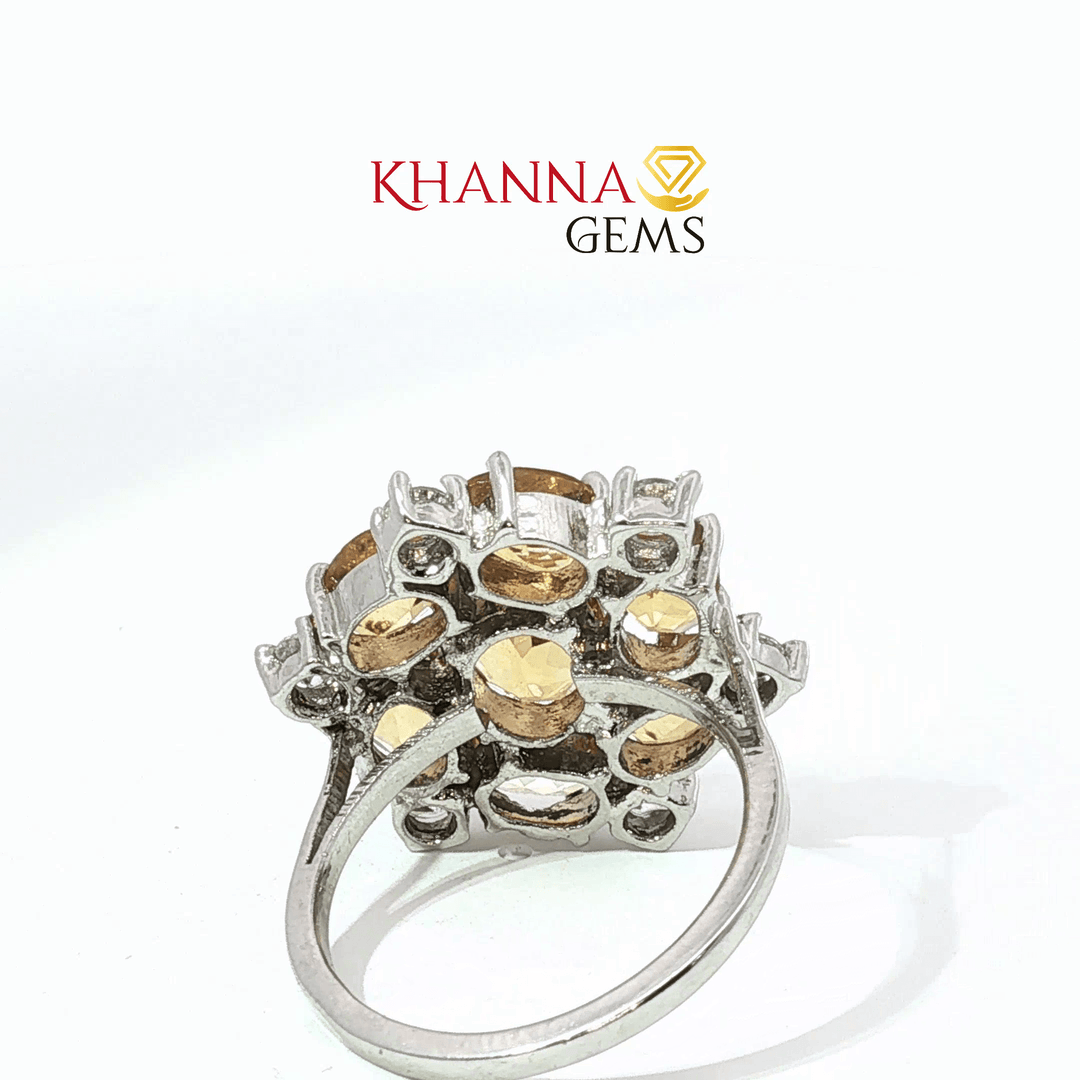 6.73/GM  CITRINE ZIRCON RING Earrings - G0537