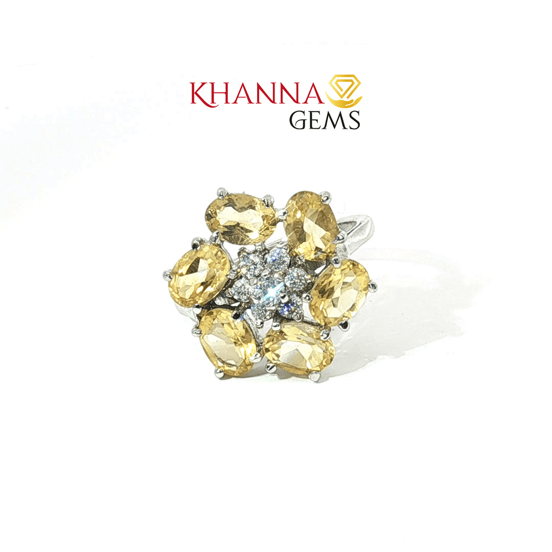 5.63/GM  CITRINE ZIRCON RING Earrings - G0539