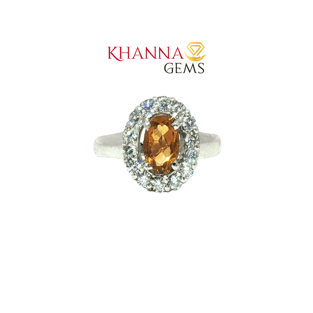 4.68/GM  CITRINE ZIRCON RING Earrings - G0543