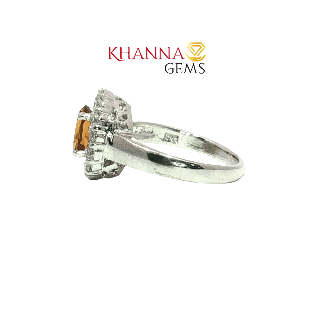 4.68/GM  CITRINE ZIRCON RING Earrings - G0543