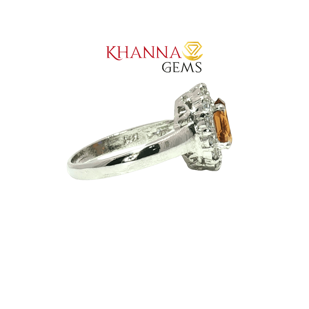 4.68/GM  CITRINE ZIRCON RING Earrings - G0543
