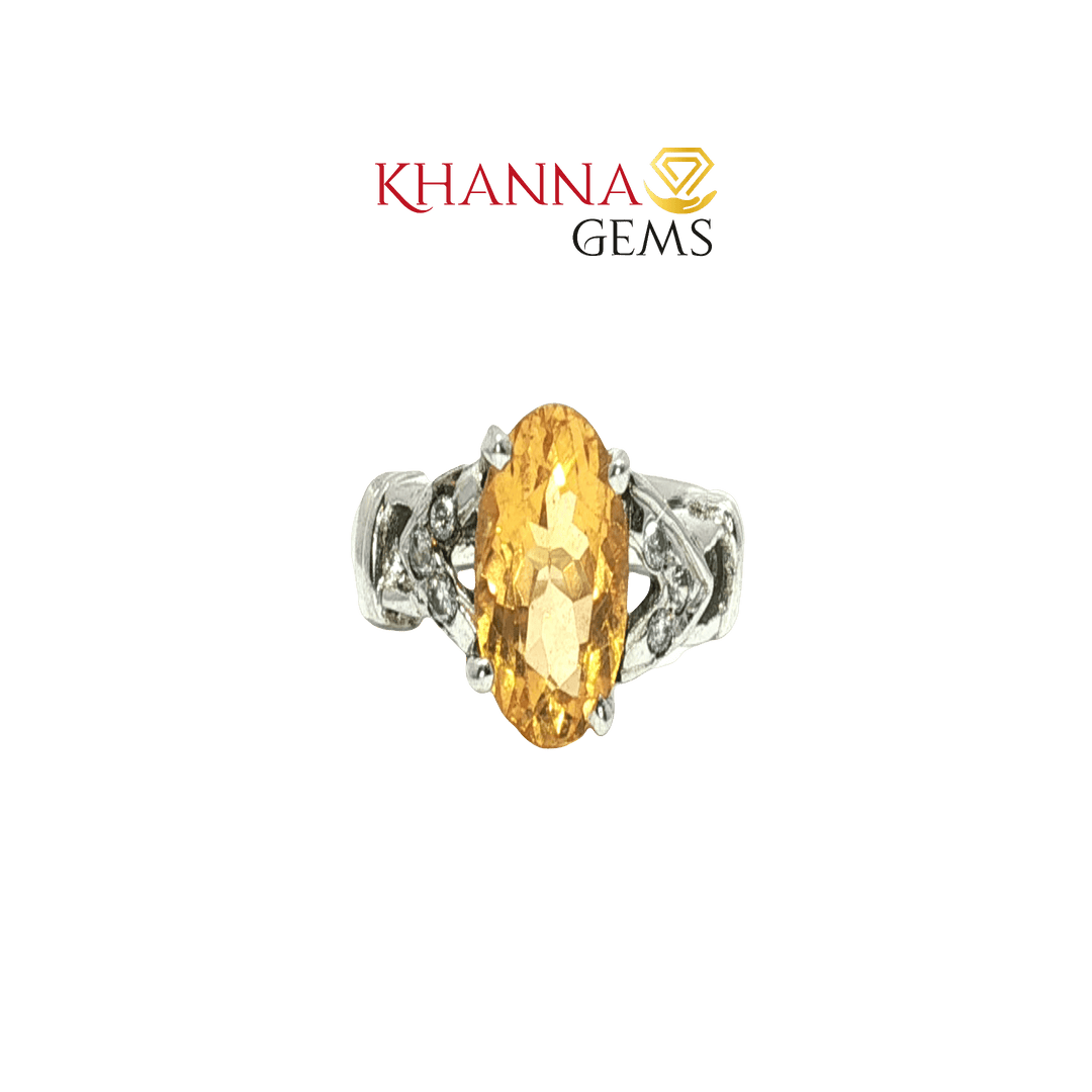 4.62/GM  CITRINE ZIRCON RING Earrings - G0546